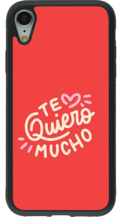 iPhone XR Case Hülle - Silikon schwarz Saint Valentines Day 26 Te quiero mucho