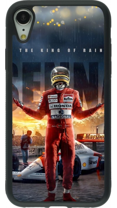 iPhone XR Case Hülle - Silikon schwarz Senna The King of Rain