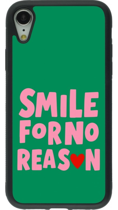 iPhone XR Case Hülle - Silikon schwarz Smile for no reason 2026