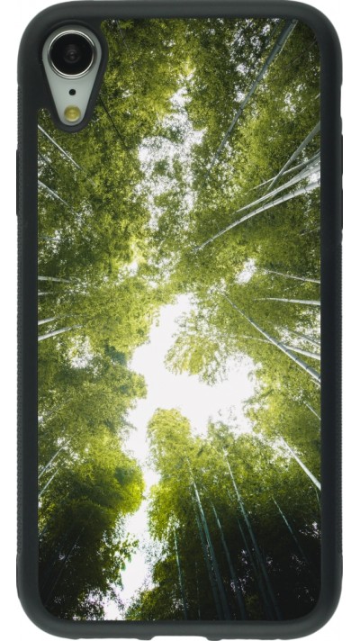 iPhone XR Case Hülle - Silikon schwarz Spring 23 forest blue sky