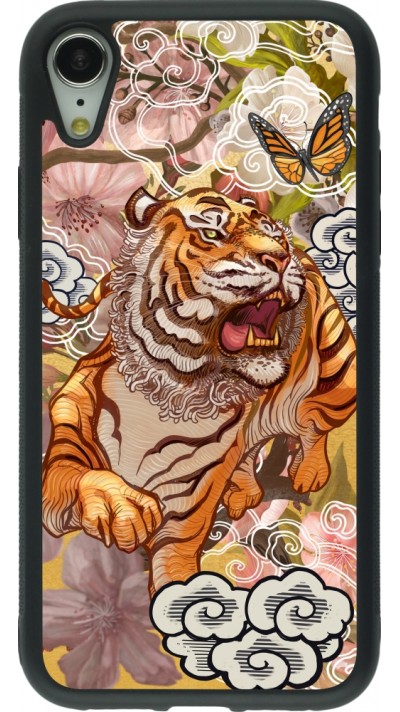iPhone XR Case Hülle - Silikon schwarz Spring 23 japanese tiger