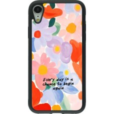 iPhone XR Case Hülle - Silikon schwarz Every day is a chance 2026