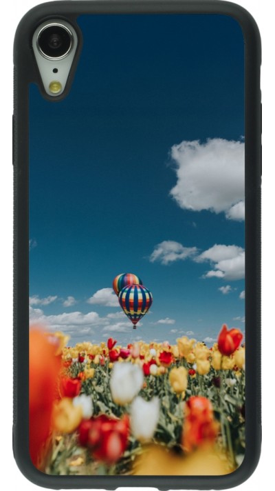 iPhone XR Case Hülle - Silikon schwarz Hot air balloon 2026