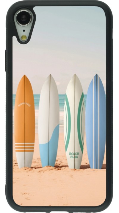 iPhone XR Case Hülle - Silikon schwarz Summer surfboard 2025