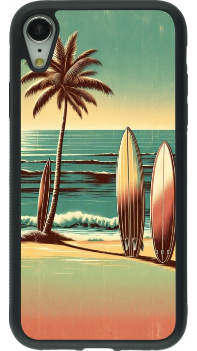 iPhone XR Case Hülle - Silikon schwarz Surf Paradise