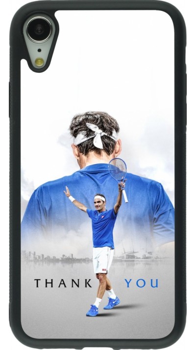 iPhone XR Case Hülle - Silikon schwarz Thank you Roger