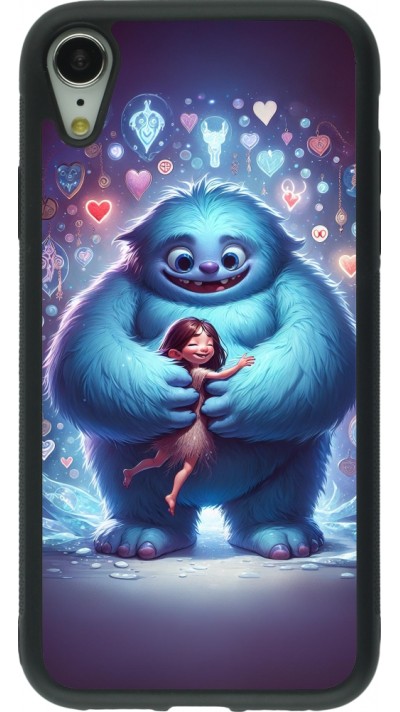 iPhone XR Case Hülle - Silikon schwarz Valentin 2024 Flauschige Liebe