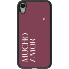iPhone XR Case Hülle - Silikon schwarz Valentine 2024 mucho amor rosado