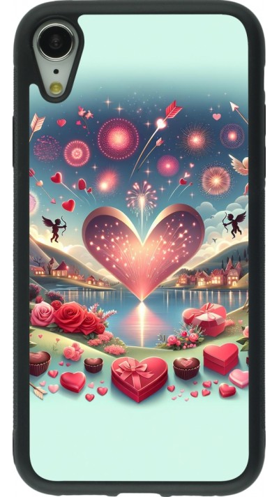 iPhone XR Case Hülle - Silikon schwarz Valentin 2025 Schick