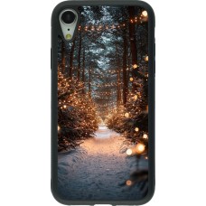 iPhone XR Case Hülle - Silikon schwarz Winter 25 Winter snowy road