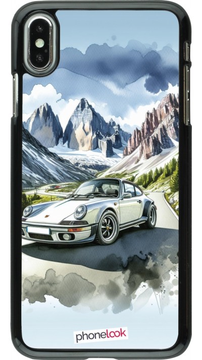 iPhone Xs Max Case Hülle - Porsche 911 Berg Aquarell iPhone Xs Max Case Hülle - Porsche 911 Berg Aquarell