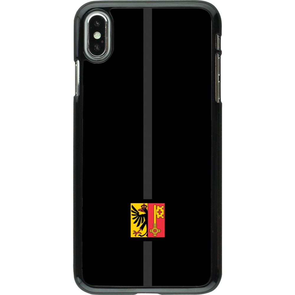 iPhone Xs Max Case Hülle - Kanton GE schwarz