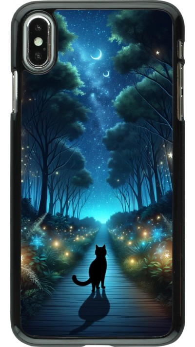 iPhone Xs Max Case Hülle - Schwarze Katze Spaziergang iPhone Xs Max Case Hülle - Schwarze Katze Spaziergang