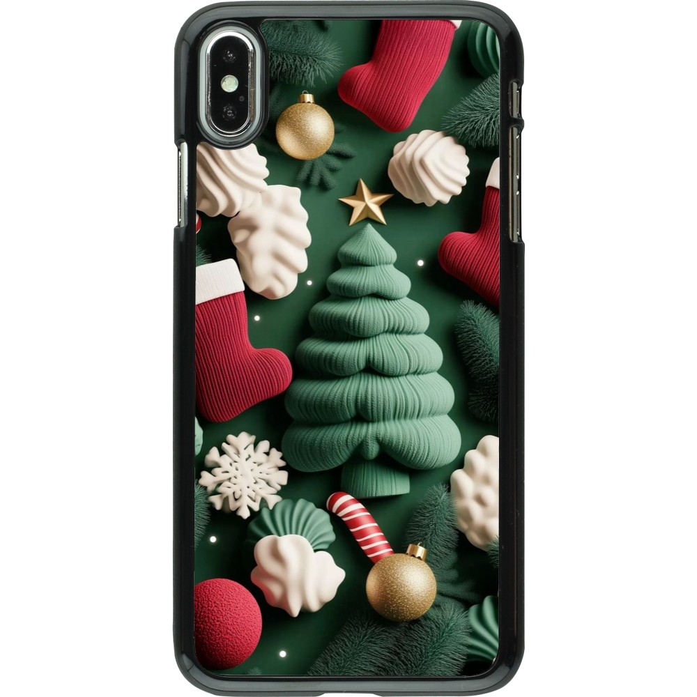 iPhone Xs Max Case Hülle - Christmas 25 Christmas textiles