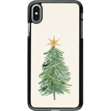iPhone Xs Max Case Hülle - Christmas 25 Sketch Tree