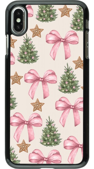 Coque iPhone Xs Max - Christmas 25 Vintage Ribbons