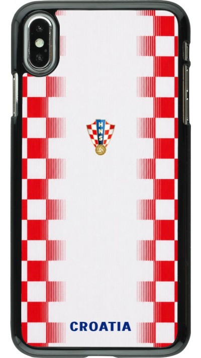 Coque iPhone Xs Max - Maillot de football Croatie 2026 personnalisable