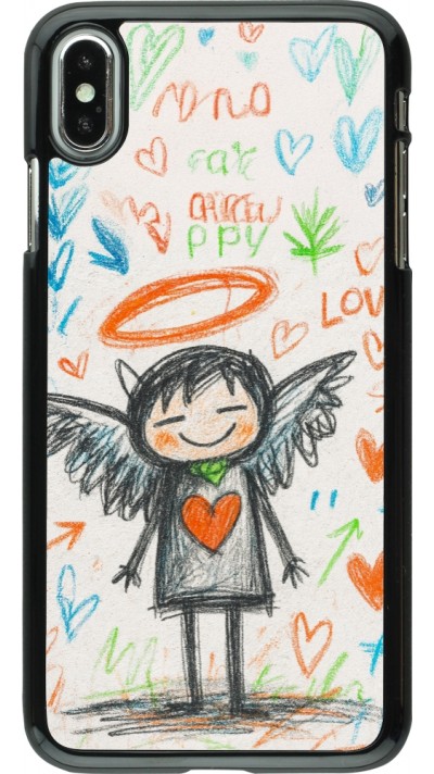 iPhone Xs Max Case Hülle - Little Angel Sketch Love