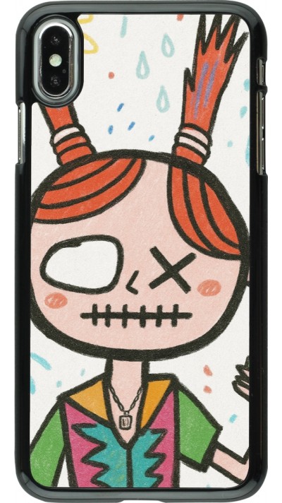 iPhone Xs Max Case Hülle - Little Girl Sketch