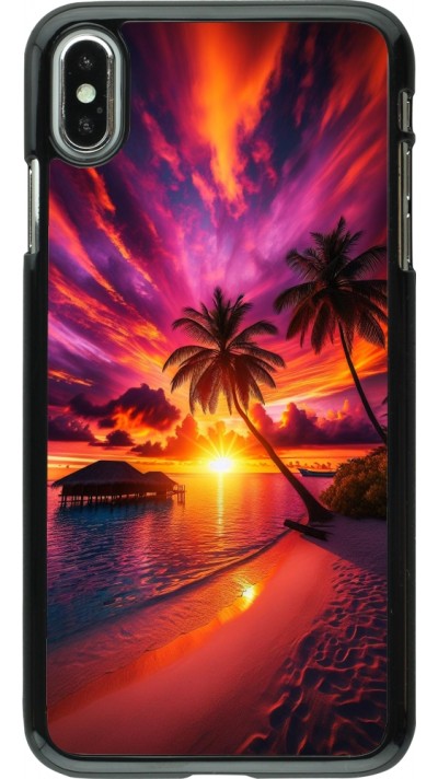 iPhone Xs Max Case Hülle - Malediven Abenddämmerung Glückseligkeit iPhone Xs Max Case Hülle - Malediven Abenddämmerung Glückseligkeit