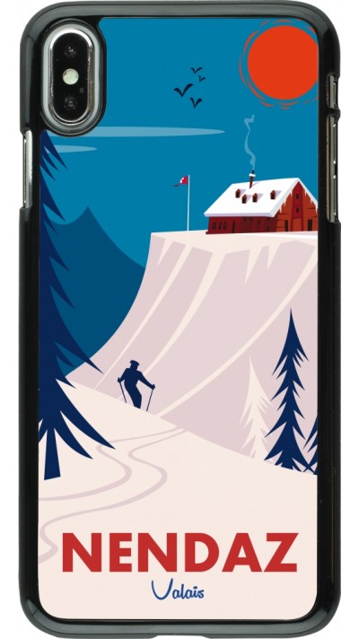 iPhone Xs Max Case Hülle - Nendaz Cabane Ski iPhone Xs Max Case Hülle - Nendaz Cabane Ski
