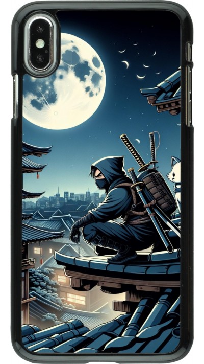 iPhone Xs Max Case Hülle - Ninja unter dem Mond iPhone Xs Max Case Hülle - Ninja unter dem Mond