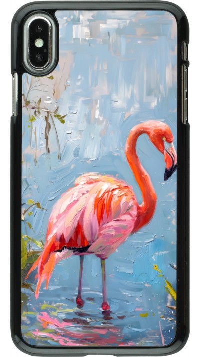 iPhone Xs Max Case Hülle - Paint Flamingo iPhone Xs Max Case Hülle - Paint Flamingo