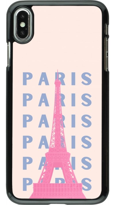iPhone Xs Max Case Hülle - Paris Pink Print iPhone Xs Max Case Hülle - Paris Pink Print