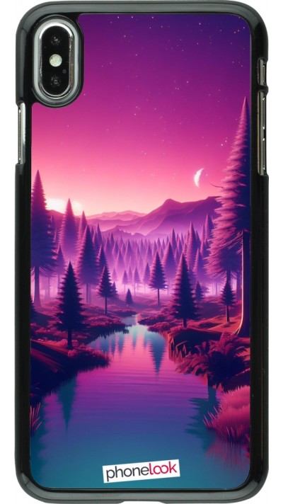 iPhone Xs Max Case Hülle - Lila-rosa Landschaft iPhone Xs Max Case Hülle - Lila-rosa Landschaft