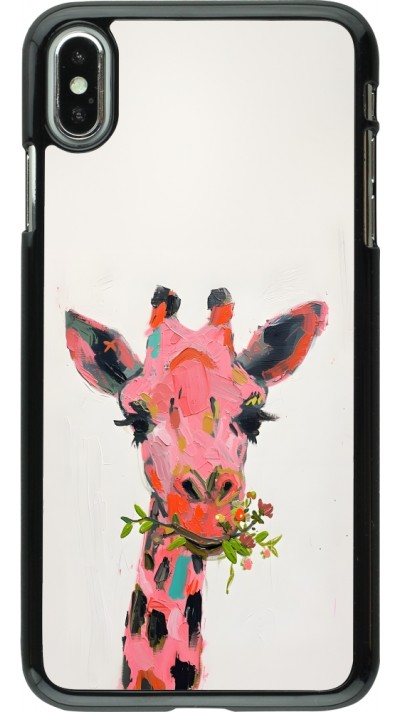 iPhone Xs Max Case Hülle - Pink Girafe Paint iPhone Xs Max Case Hülle - Pink Girafe Paint