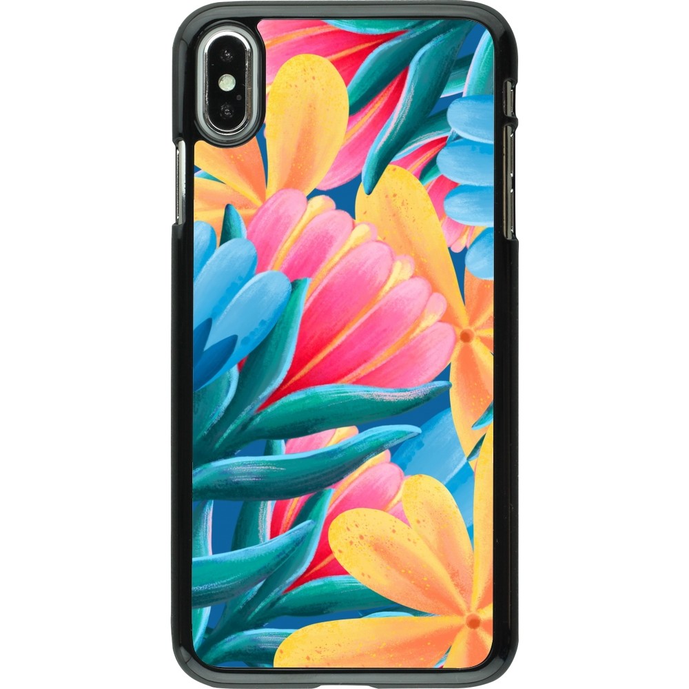 iPhone Xs Max Case Hülle - Spring 23 colorful flowers