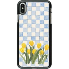 iPhone Xs Max Case Hülle - Blue vichy tulips Spring 2026
