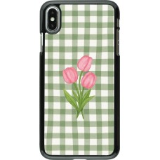 iPhone Xs Max Case Hülle - Green vichy tulips Spring 2026