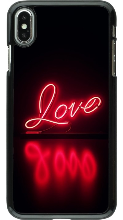iPhone Xs Max Case Hülle - Valentine 2025 Neon Liebe iPhone Xs Max Case Hülle - Valentine 2025 Neon Liebe