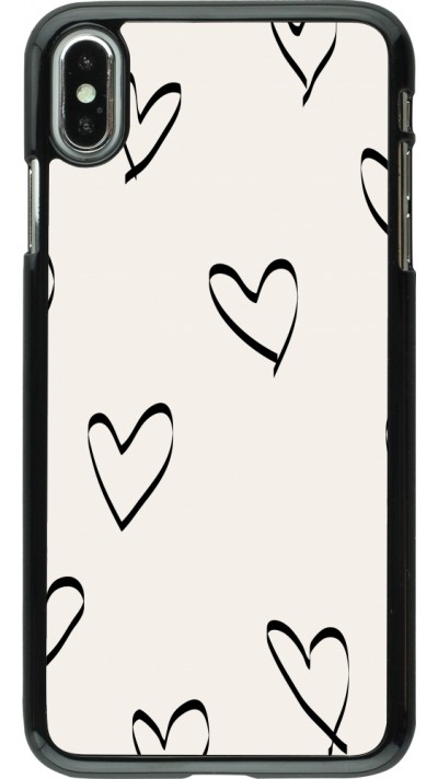 iPhone Xs Max Case Hülle - Valentine 2023 minimalist hearts iPhone Xs Max Case Hülle - Valentine 2023 minimalist hearts