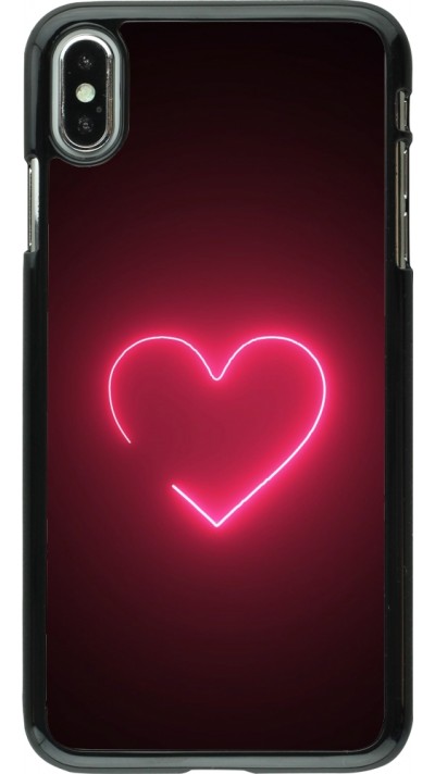 iPhone Xs Max Case Hülle - Valentine 2023 single neon heart iPhone Xs Max Case Hülle - Valentine 2023 single neon heart
