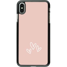 iPhone Xs Max Case Hülle - Valentine 2023 three minimalist hearts
