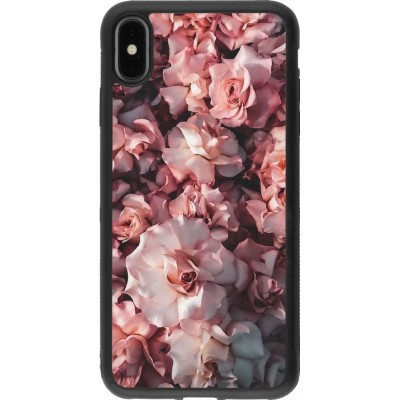 Hülle iPhone Xs Max - Silikon schwarz Beautiful Roses