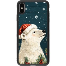 iPhone Xs Max Case Hülle - Silikon schwarz Christmas 25 Bear