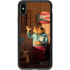 iPhone Xs Max Case Hülle - Silikon schwarz Dancing frog DTMF
