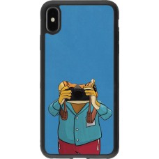 iPhone Xs Max Case Hülle - Silikon schwarz Frog with camera DTMF