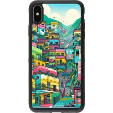 iPhone Xs Max Case Hülle - Silikon schwarz Medellin Comuna 13 Kunst
