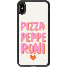 iPhone Xs Max Case Hülle - Silikon schwarz Pizza pepperoni 2026