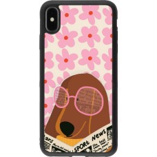 iPhone Xs Max Case Hülle - Silikon schwarz Dog with newspaper Spring 2026