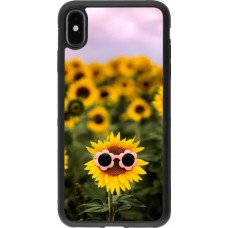 iPhone Xs Max Case Hülle - Silikon schwarz Sunflower with glasses Spring 2026