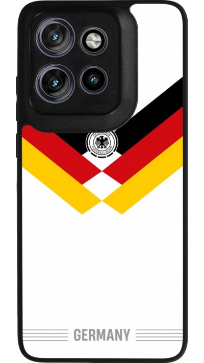 Coque Motorola Moto S50 - Silicone rigide noir Maillot de football Allemagne 2026 personnalisable