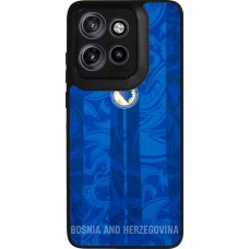 Coque Motorola Moto S50 - Silicone rigide noir Maillot de football Bosnie-Herzégovine 2026 personnalisable
