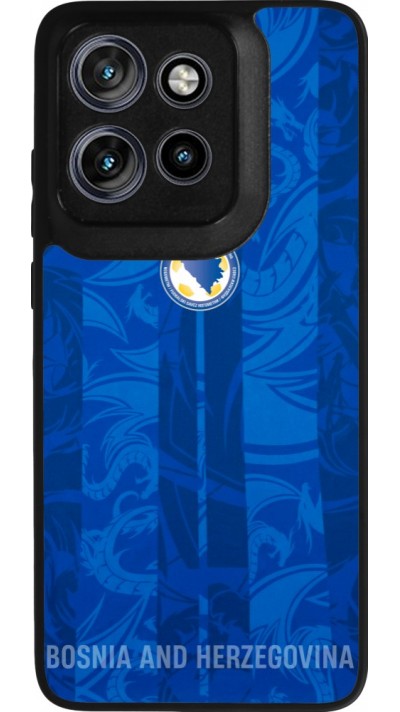 Coque Motorola Moto S50 - Silicone rigide noir Maillot de football Bosnie-Herzégovine 2026 personnalisable