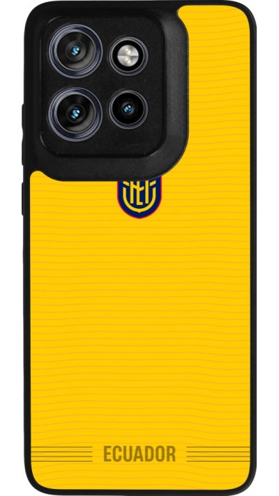 Coque Motorola Moto S50 - Silicone rigide noir Maillot de football Équateur 2026 personnalisable