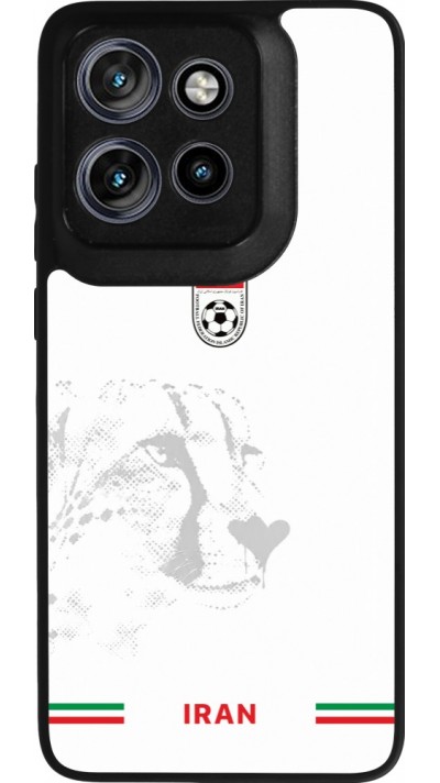 Coque Motorola Moto S50 - Silicone rigide noir Maillot de football Iran 2026 personnalisable